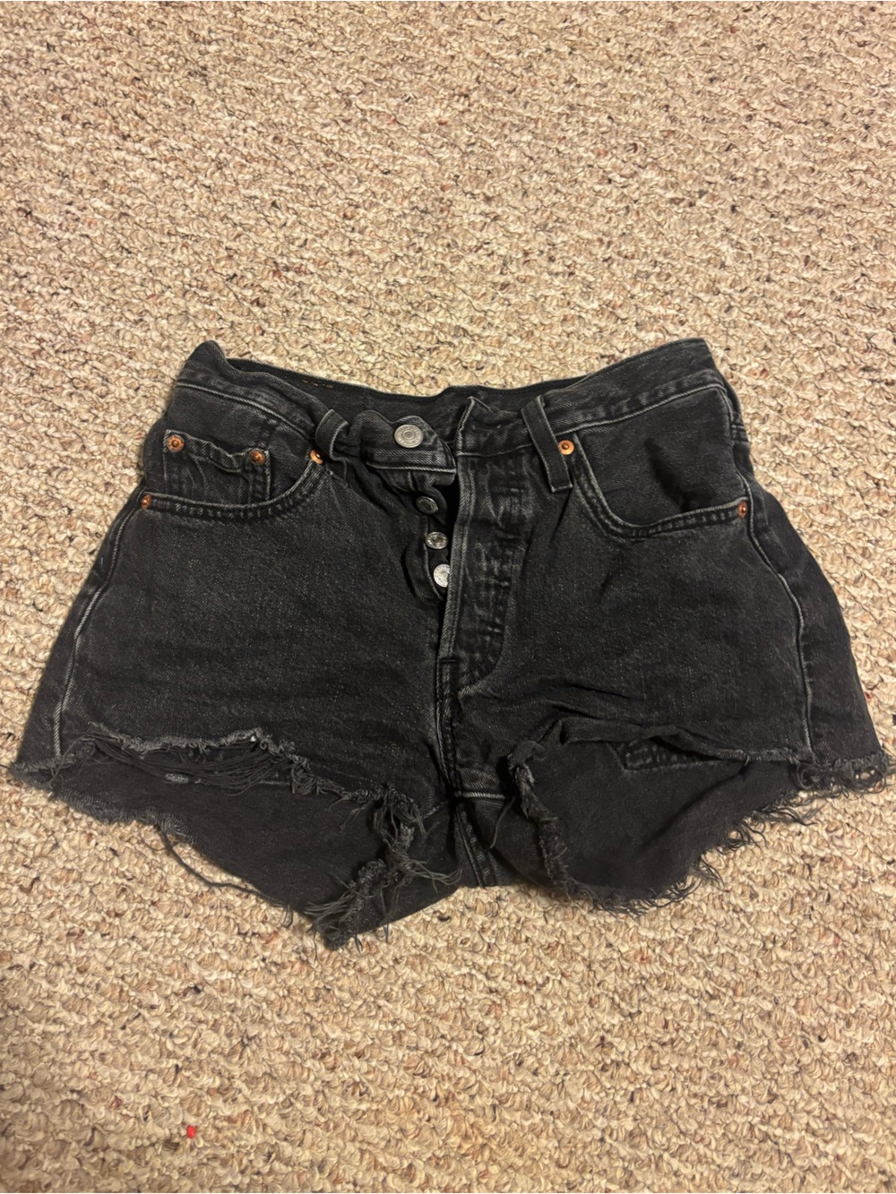 Levi’s 501 High-Rise Black Denim Women's Cutoff Shorts